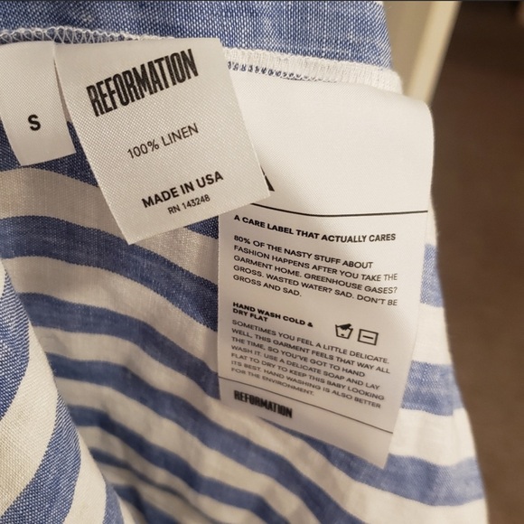 Reformation Kauai linen stripe mini dress - Picture 7 of 11